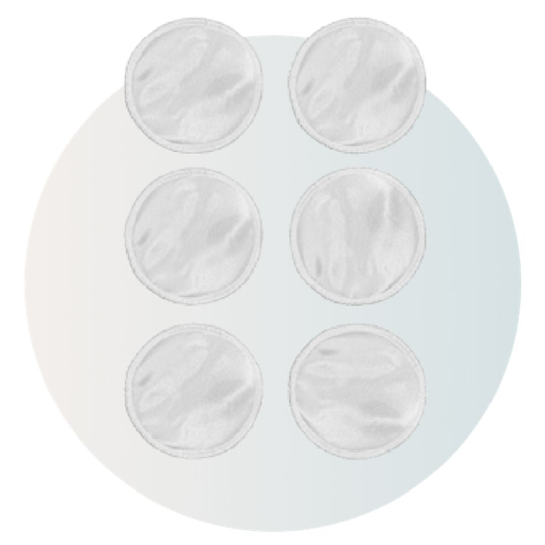 Extra gentle silk nursing pads, pack of 6