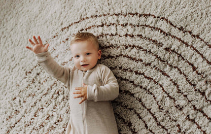 Sleep suit for baby in 100% merino wool