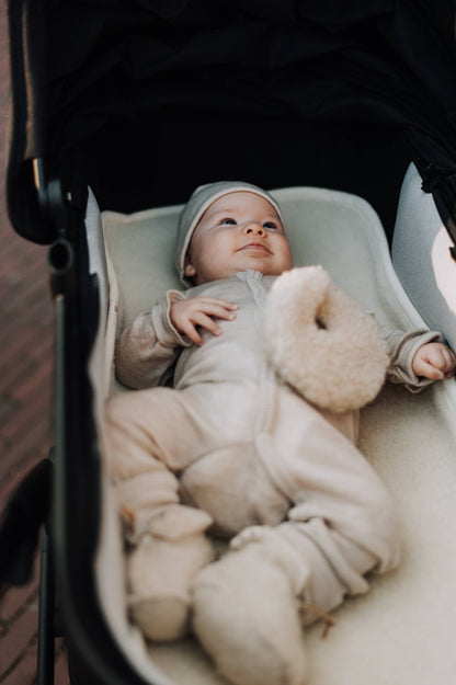 Stroller liner in 100% brushed merino wool 35x75 cm
