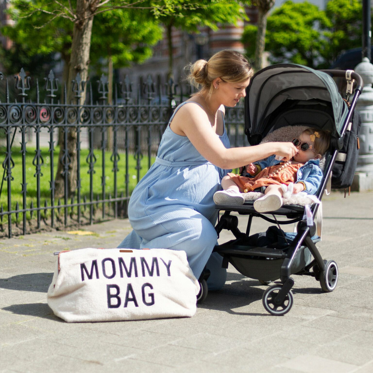 Mommy Bag® large diaper bag - Teddy - Ecru