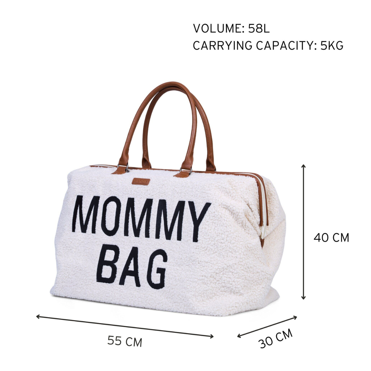 Mommy Bag® large diaper bag - Teddy - Ecru