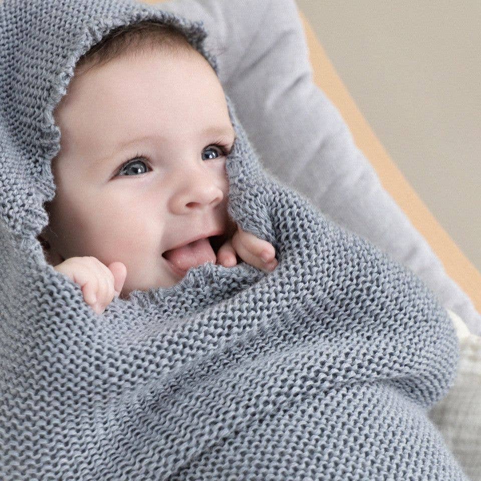 Cocoon wrap in soft merino wool