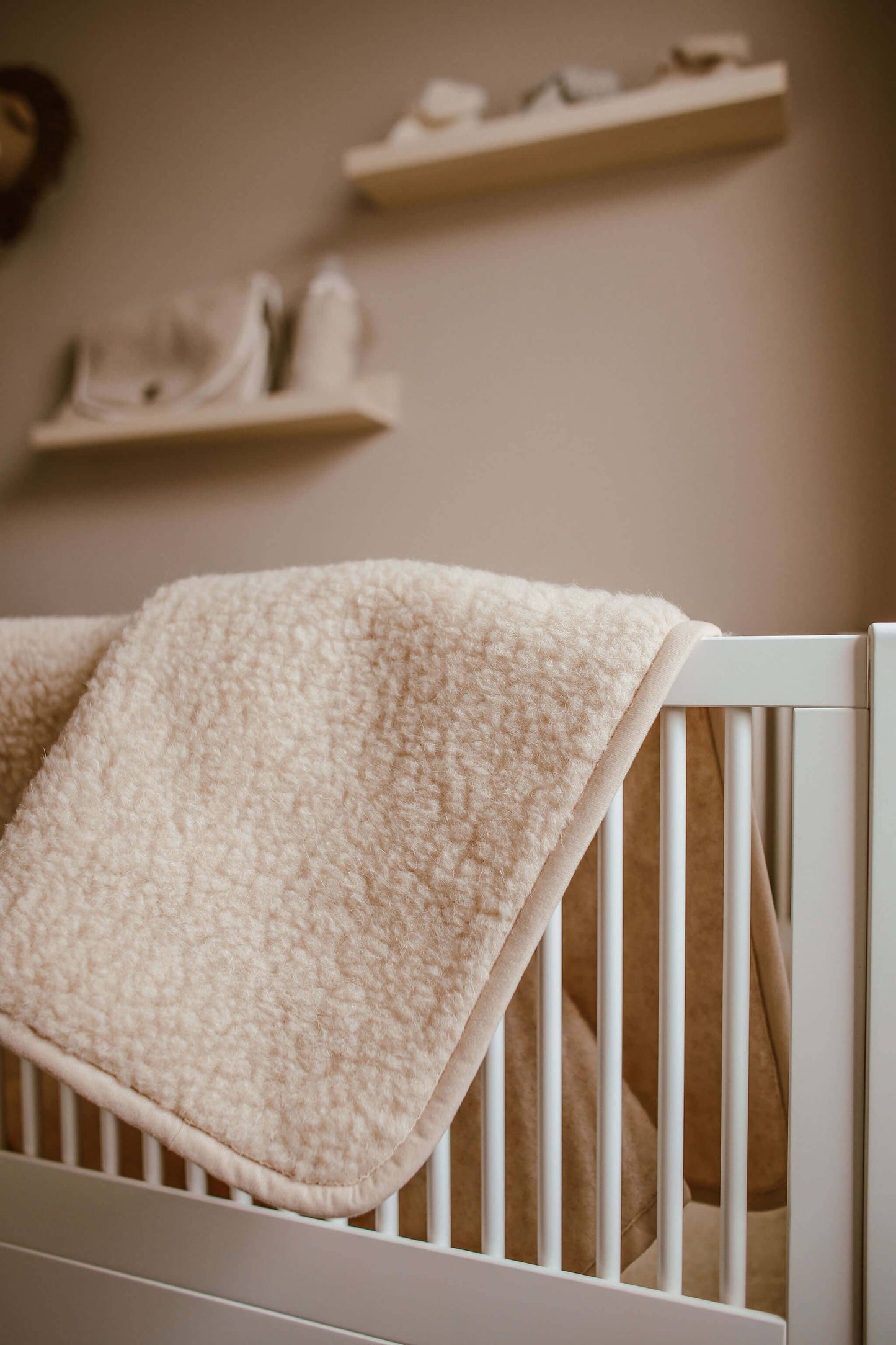 Baby blanket in 100% brushed merino wool 75x100 cm