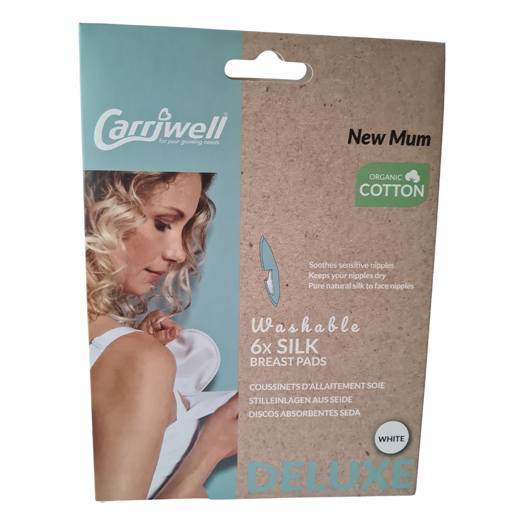 Extra gentle silk nursing pads, pack of 6