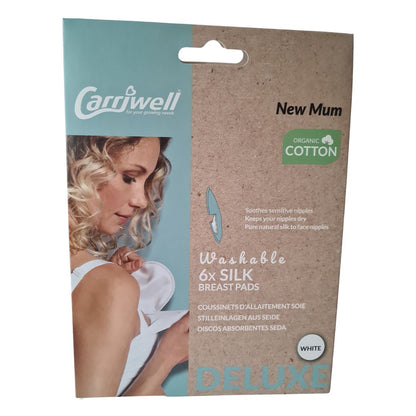 Extra gentle silk nursing pads, pack of 6