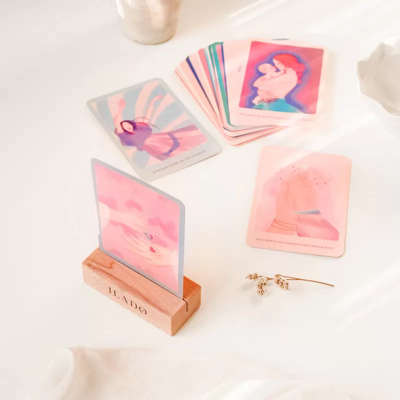 Cards with positive affirmations for birth