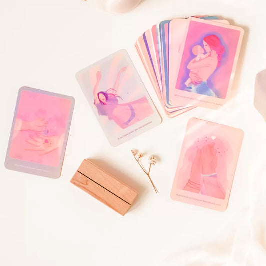 Cards with positive affirmations for birth