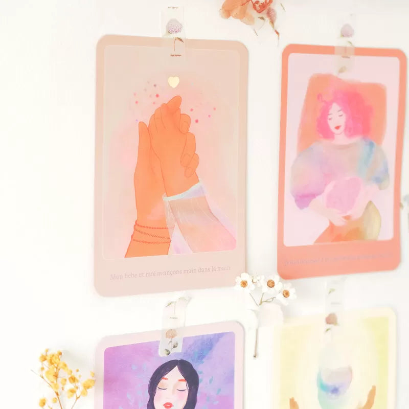 Cards with positive affirmations for birth