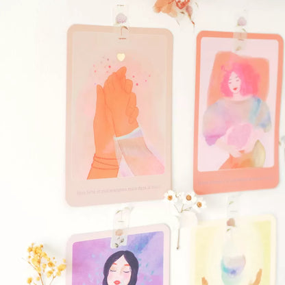 Cards with positive affirmations for birth