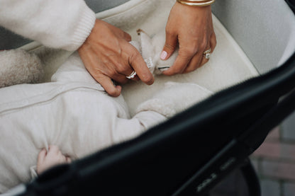 Stroller liner in 100% brushed merino wool 35x75 cm