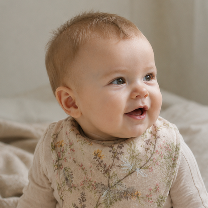Soft muslin dribble bibs, set of 2