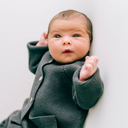 Newborn set in organic cotton - Dark Gray