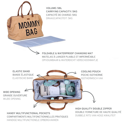 Mommy Bag® large diaper bag - Teddy - Beige