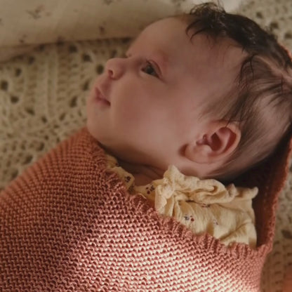 Cocoon wrap in soft merino wool