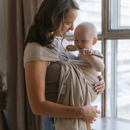 Ring sling Leo Natural in 100% cotton